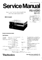 Technics - RSM-280 - Service manual 